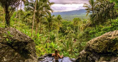 popular waterfall in east bali